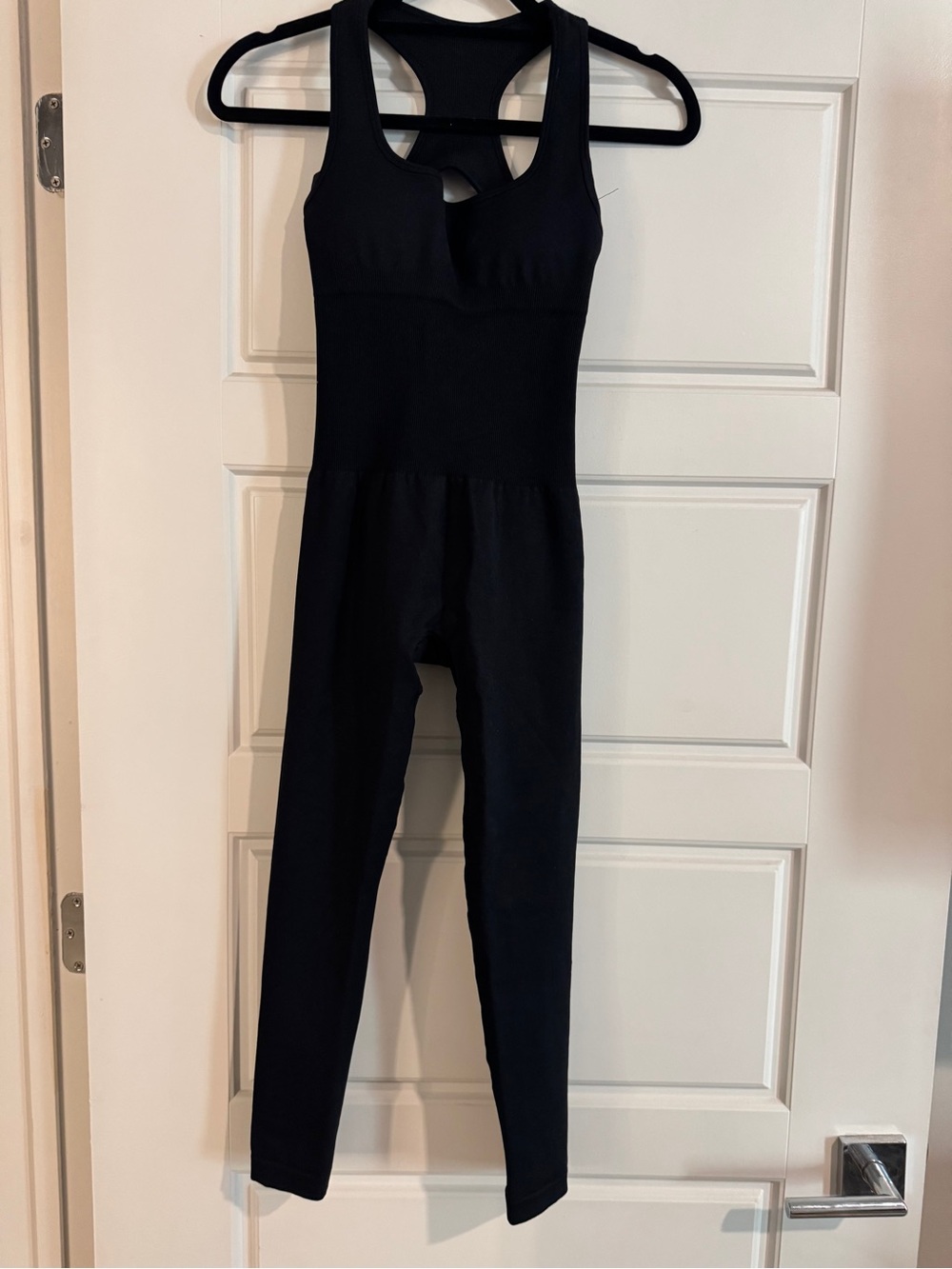 Black Ribbed Racerback Tank Top Onesie